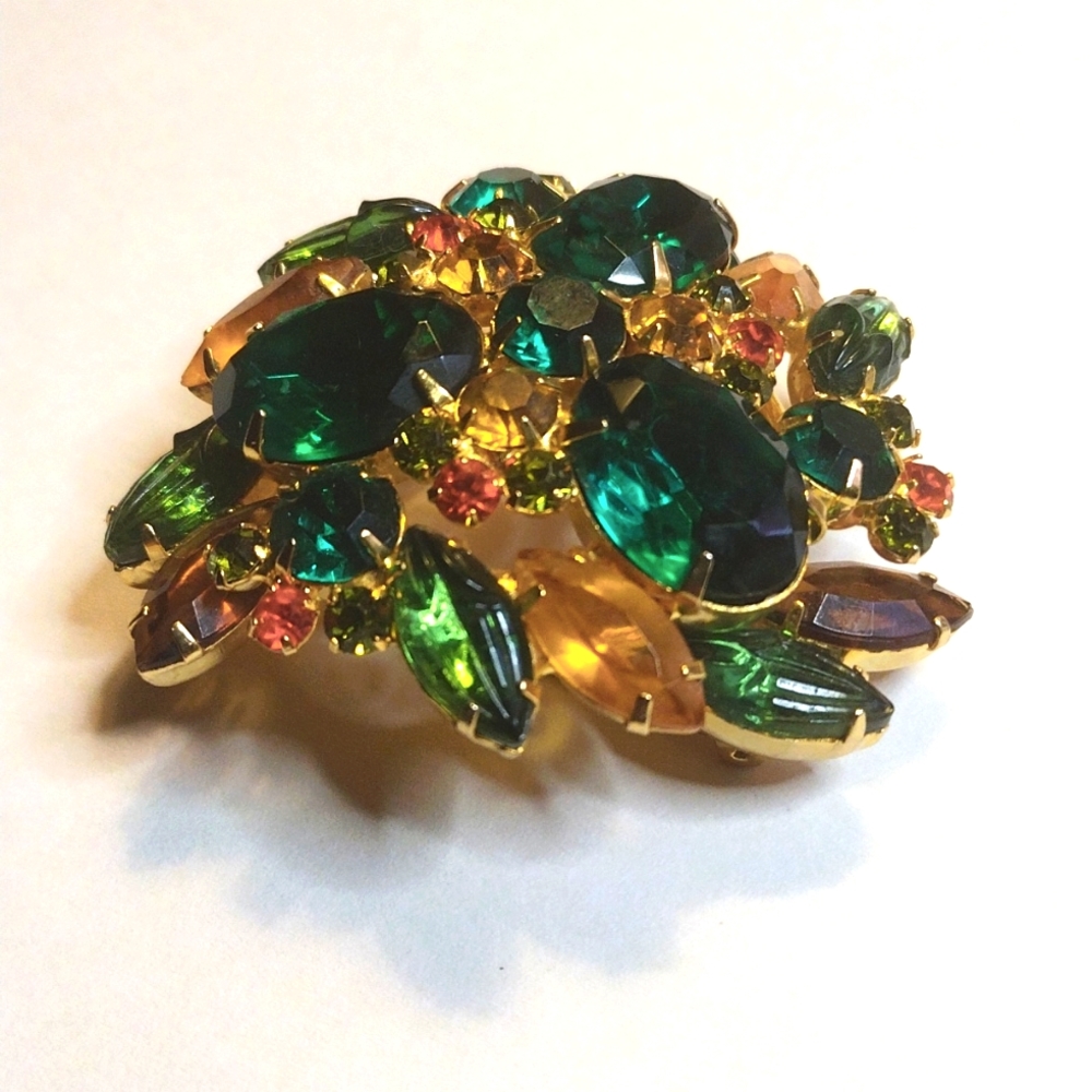 VINTAGE COLORED BROOCH - Picture 2 of 4